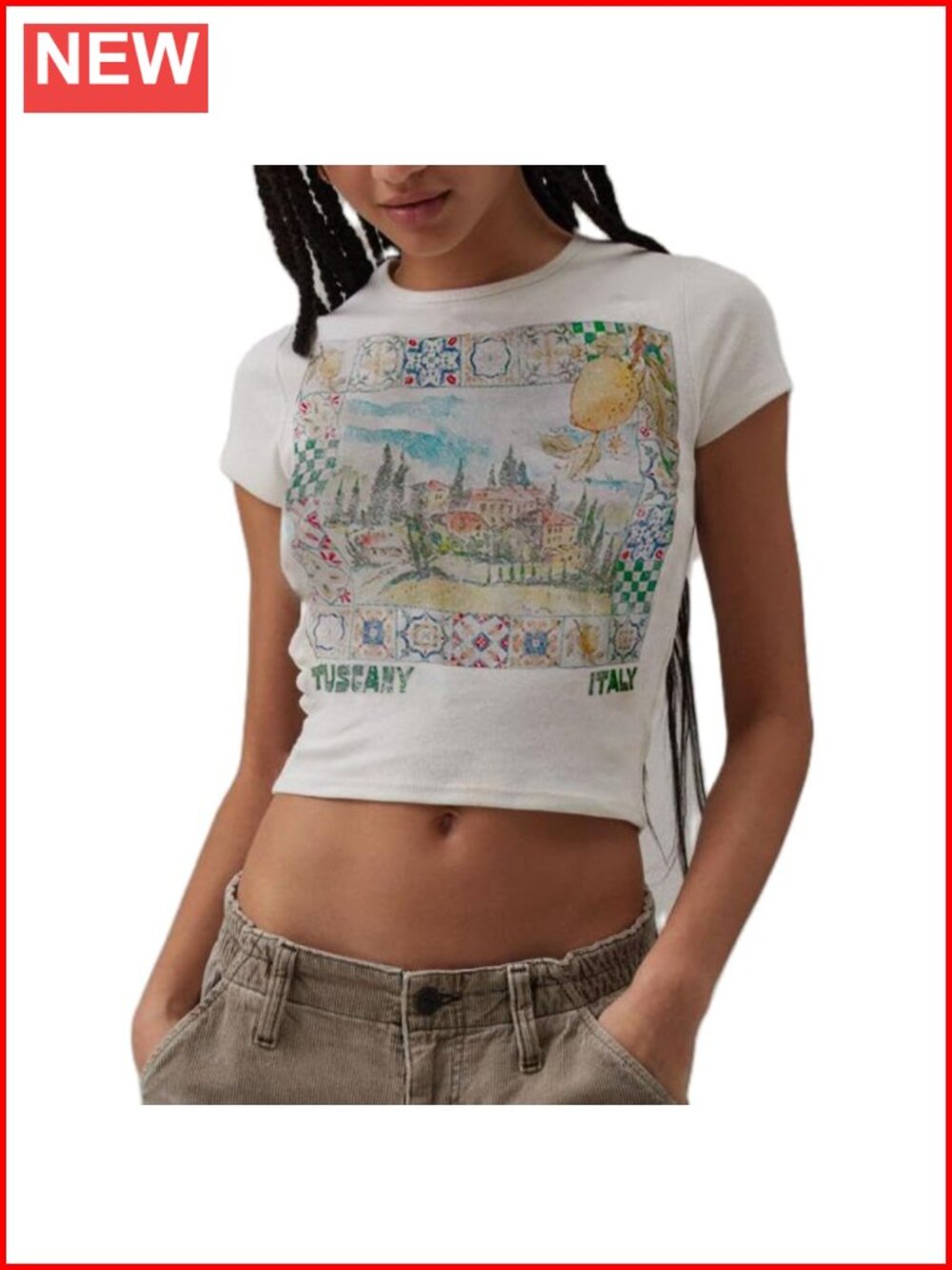 Y2K Graphic Baby Tee Women Vintage Print Crop Top Short Sleeve